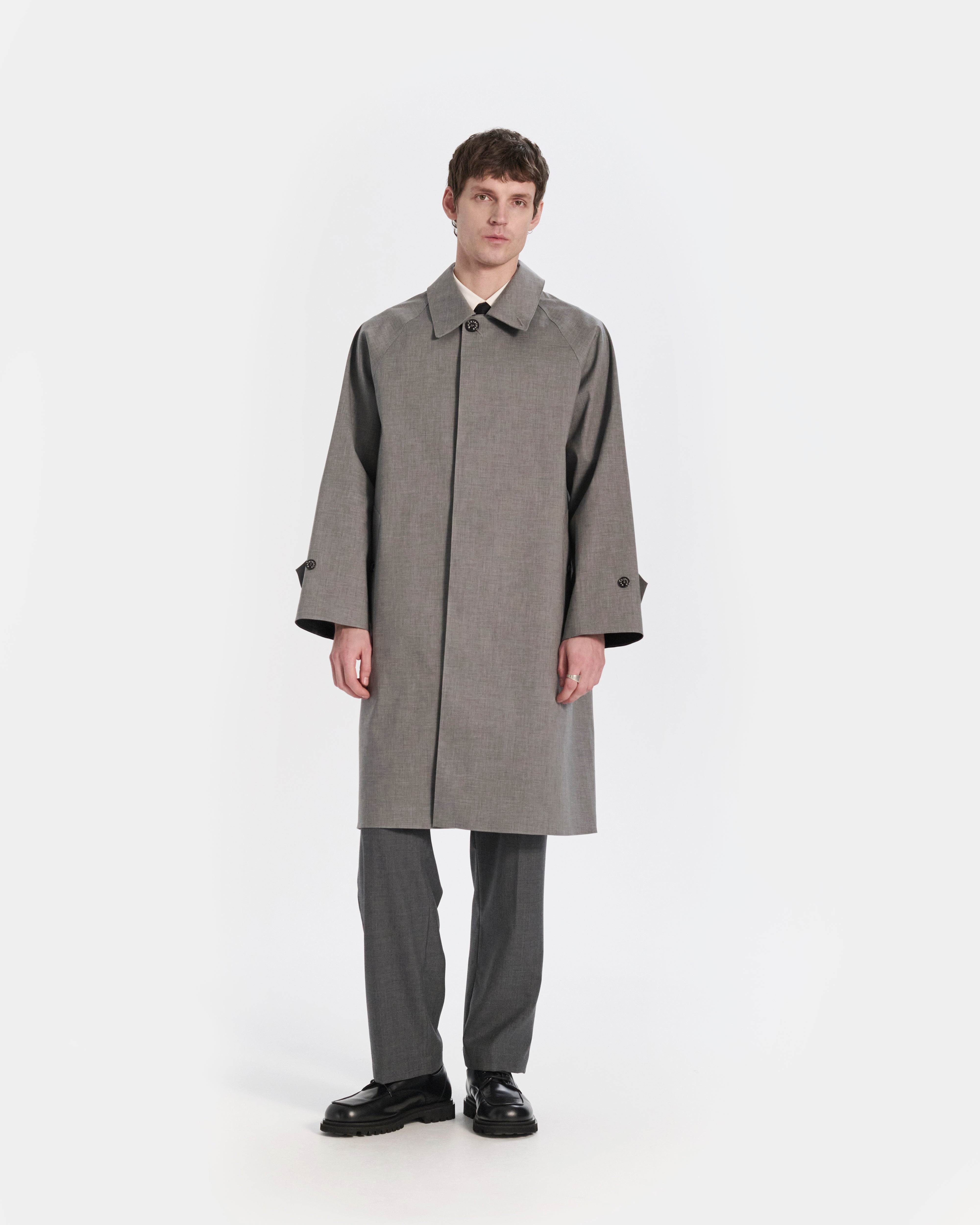 Lauder Rubberised 3/4 Length Oversized Coat