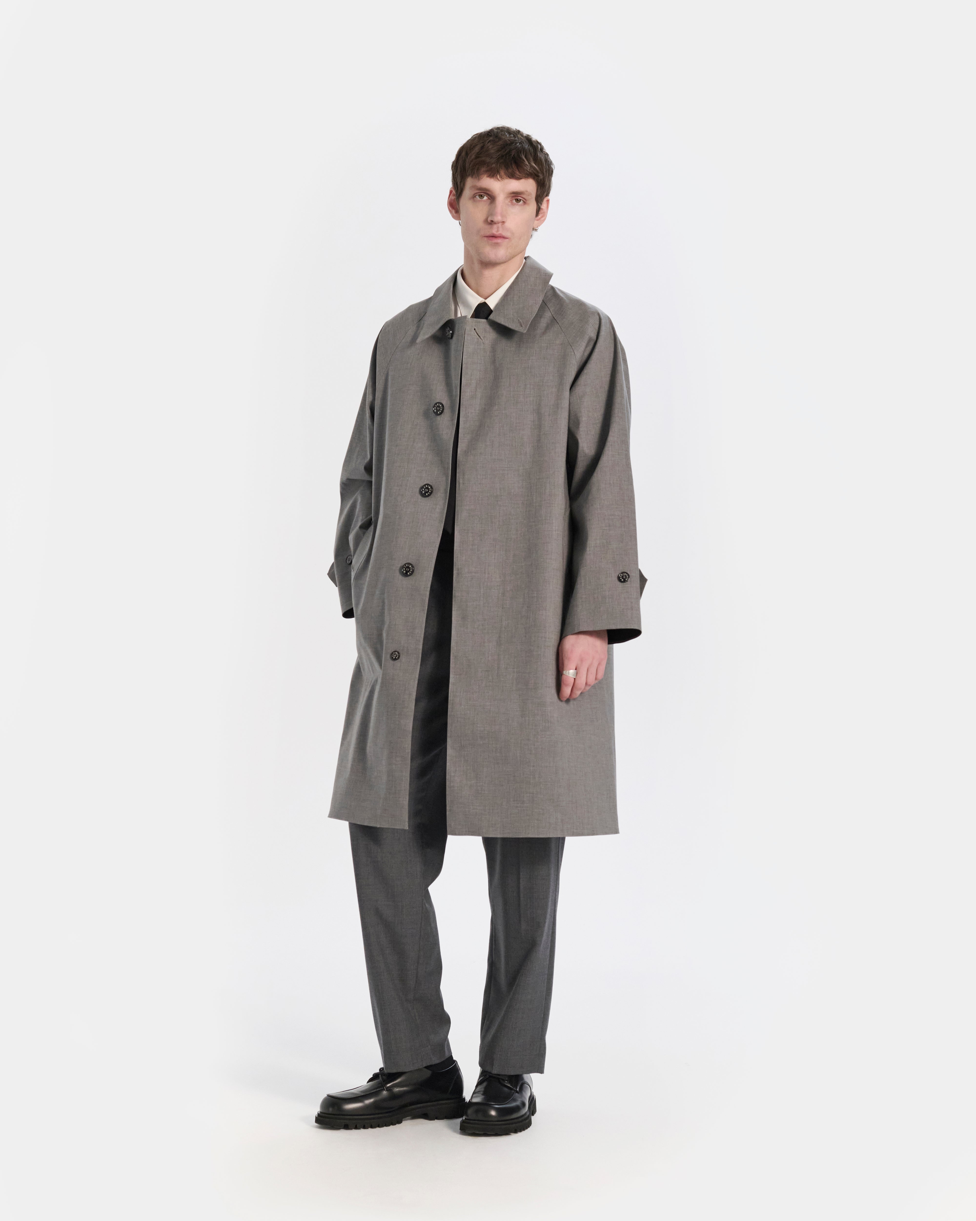 Lauder Rubberised 3/4 Length Oversized Coat