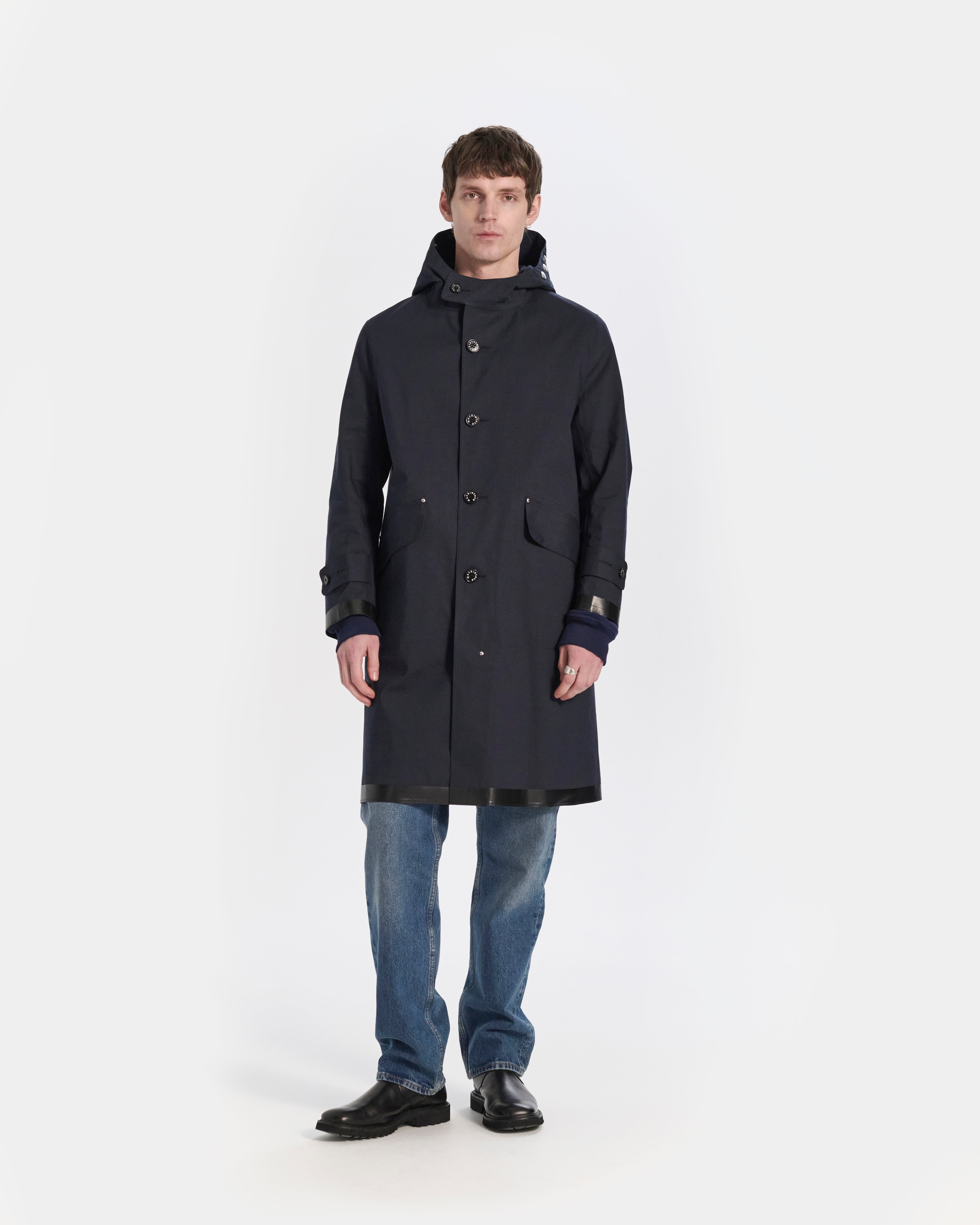 Kirkton Rubberised Hooded 3/4 Length Coat