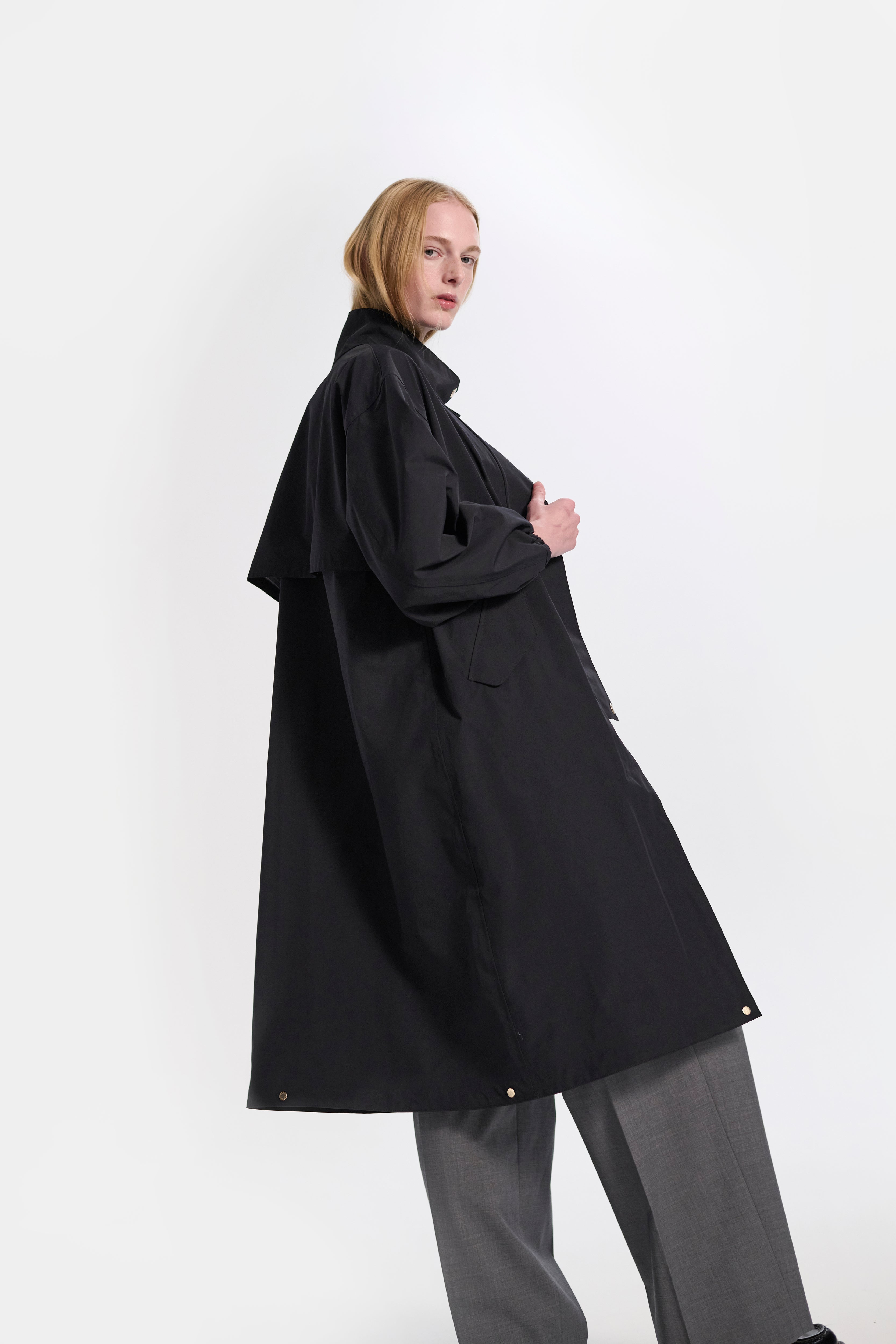 Skye Stand Collar Long Coat