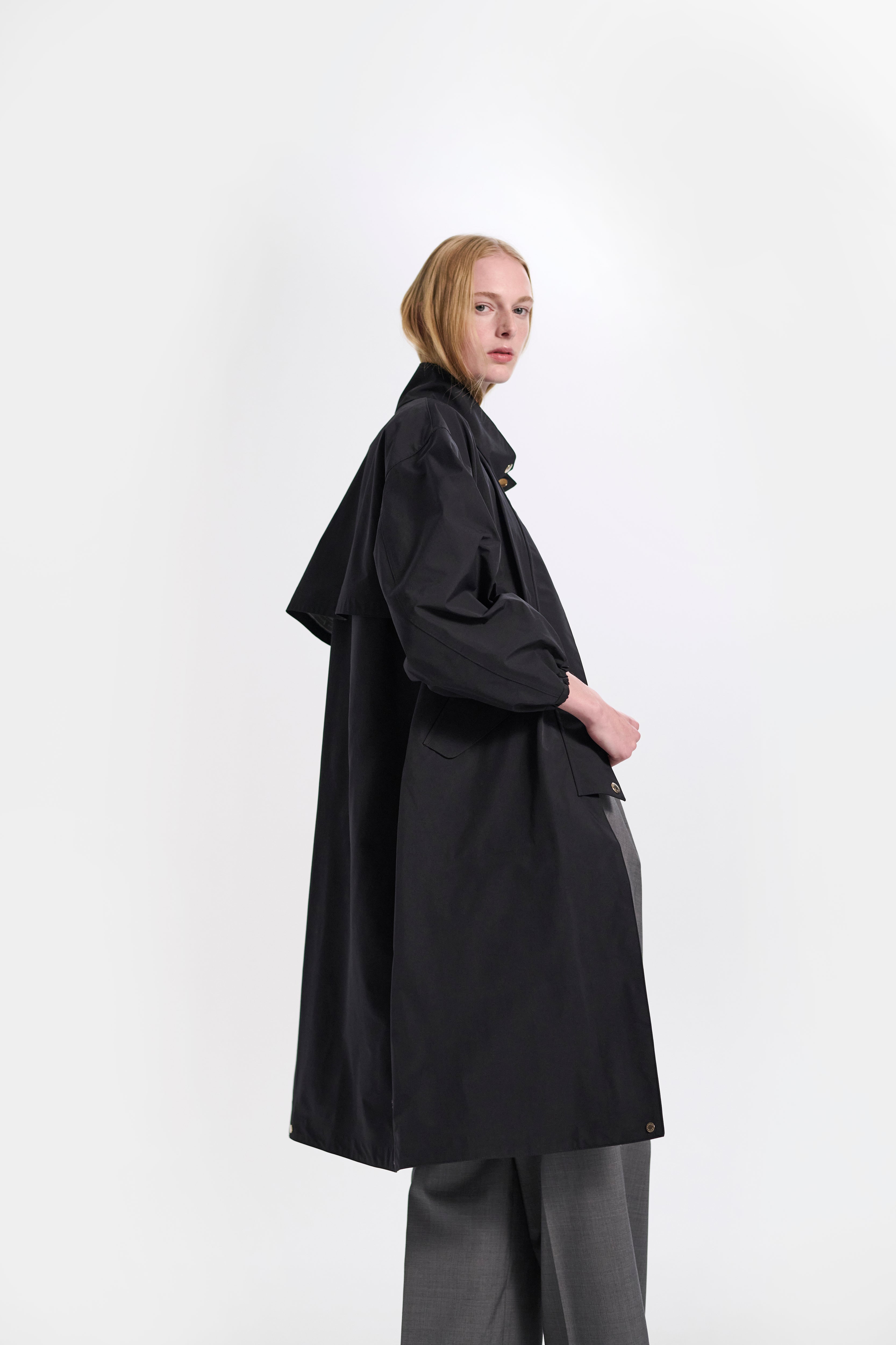 Skye Stand Collar Long Coat