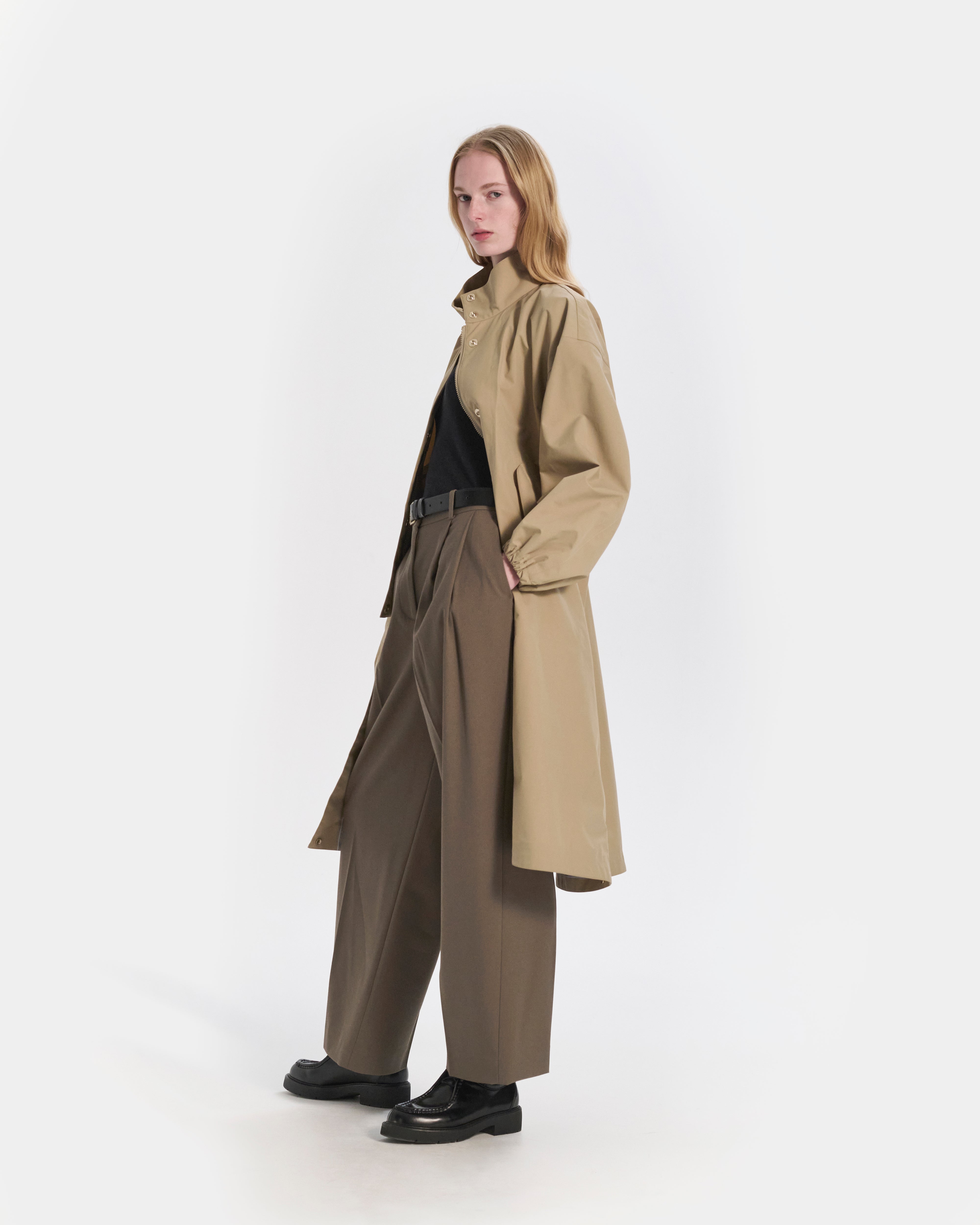 Skye Stand Collar Long Coat