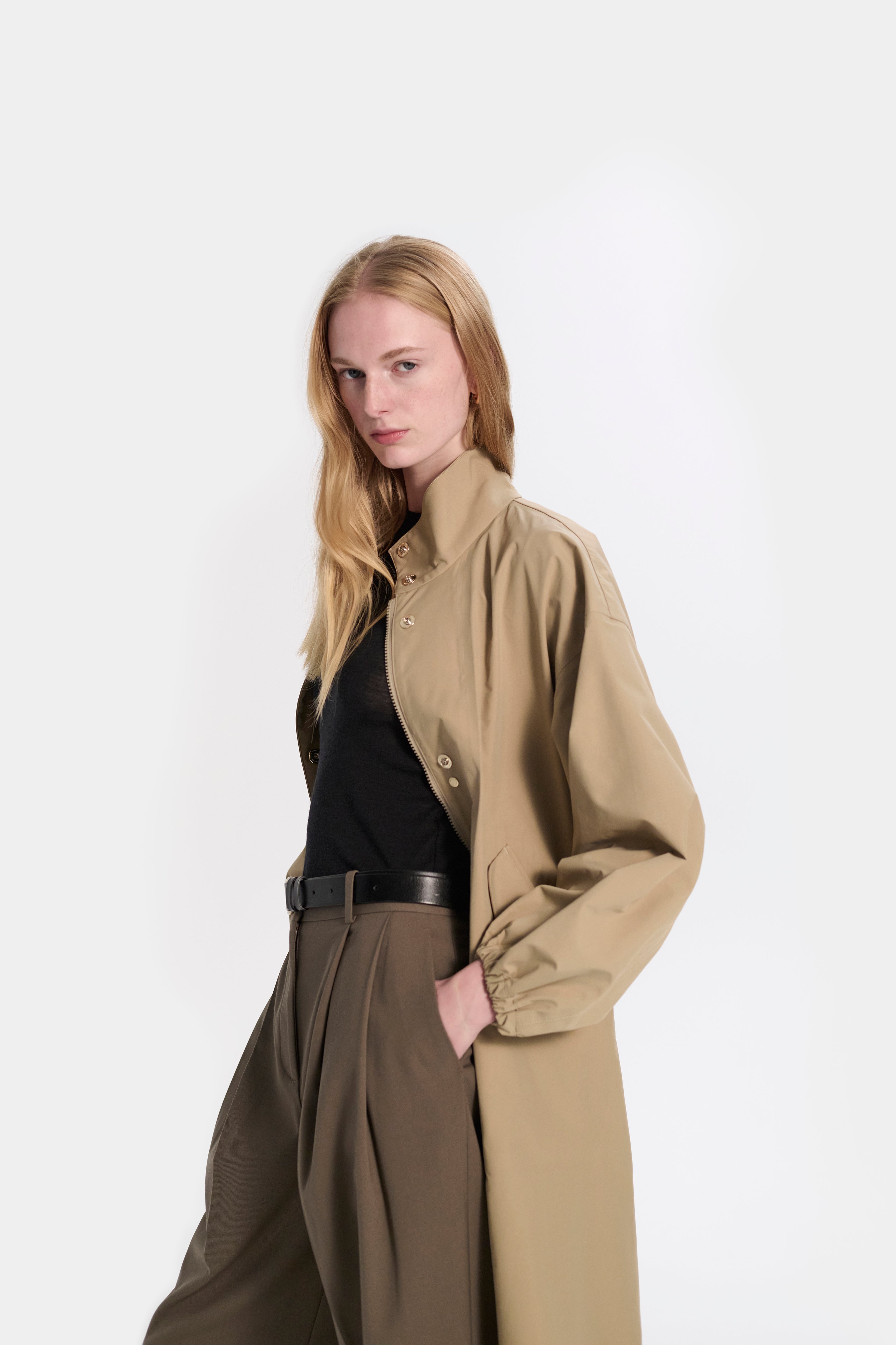 Skye Stand Collar Long Coat