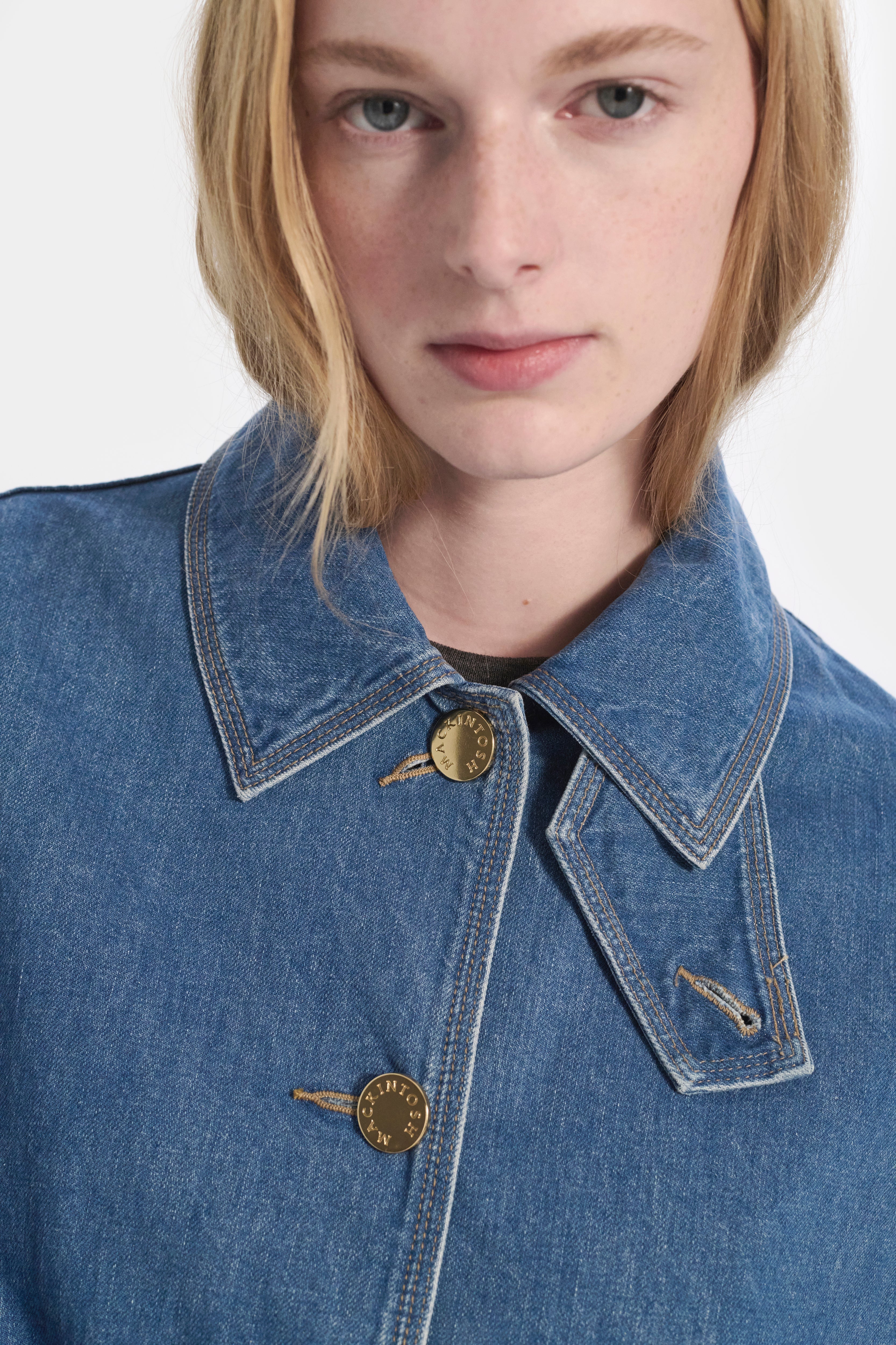 Humbie Cropped Sleeve Denim Jacket