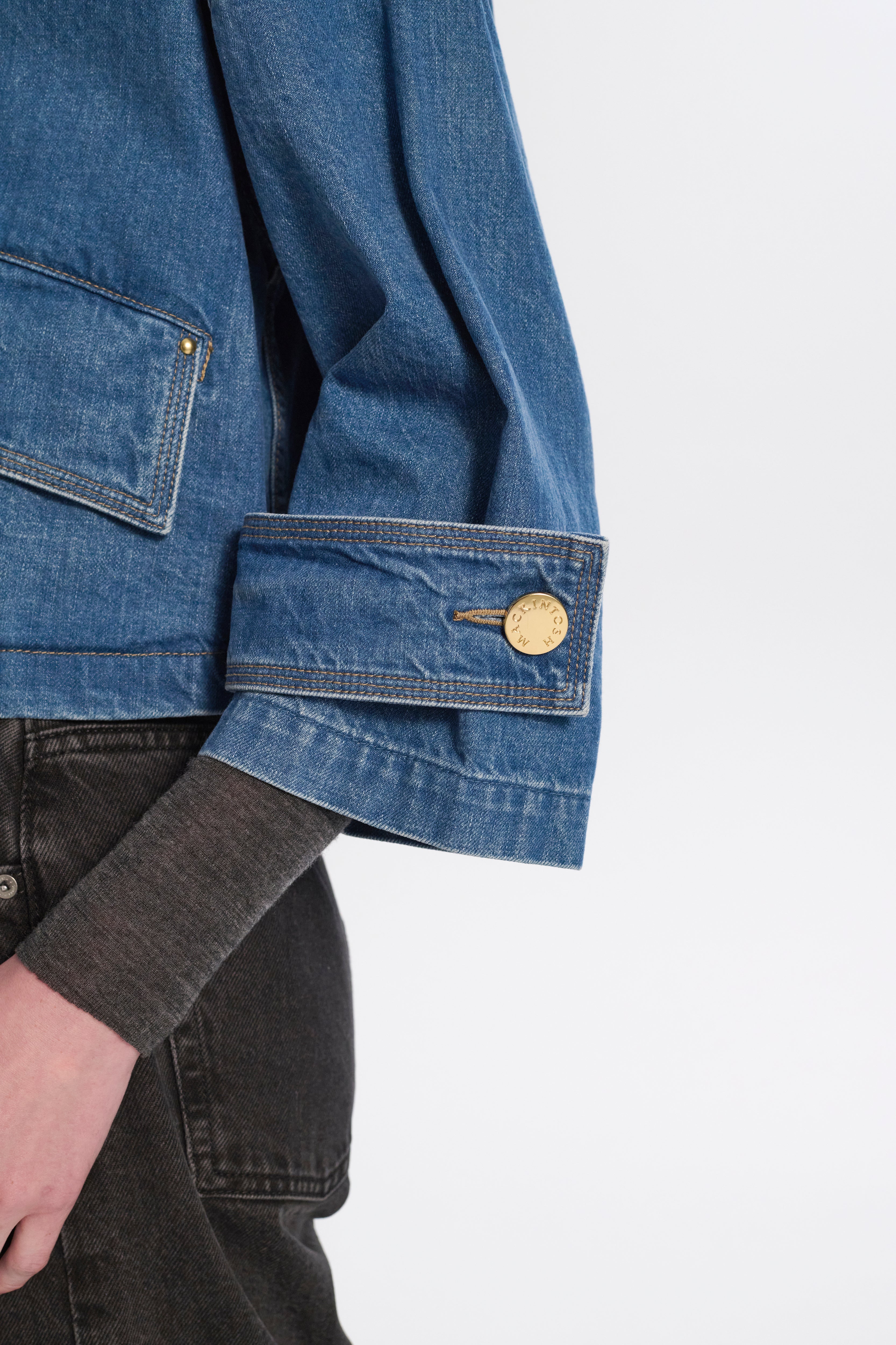 Humbie Collarless Denim Jacket