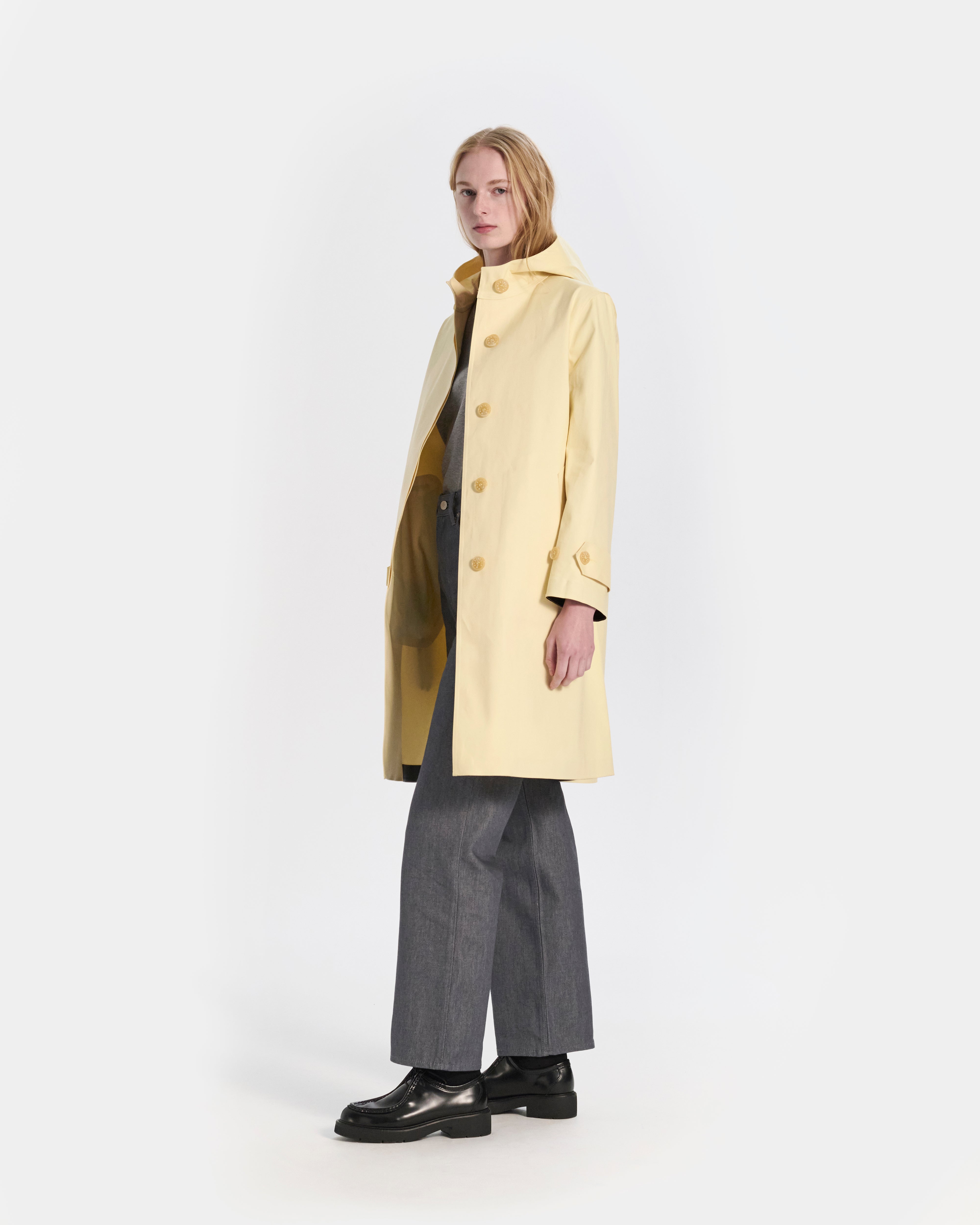 Watten Rubberised Hooded 3/4 Length Coat