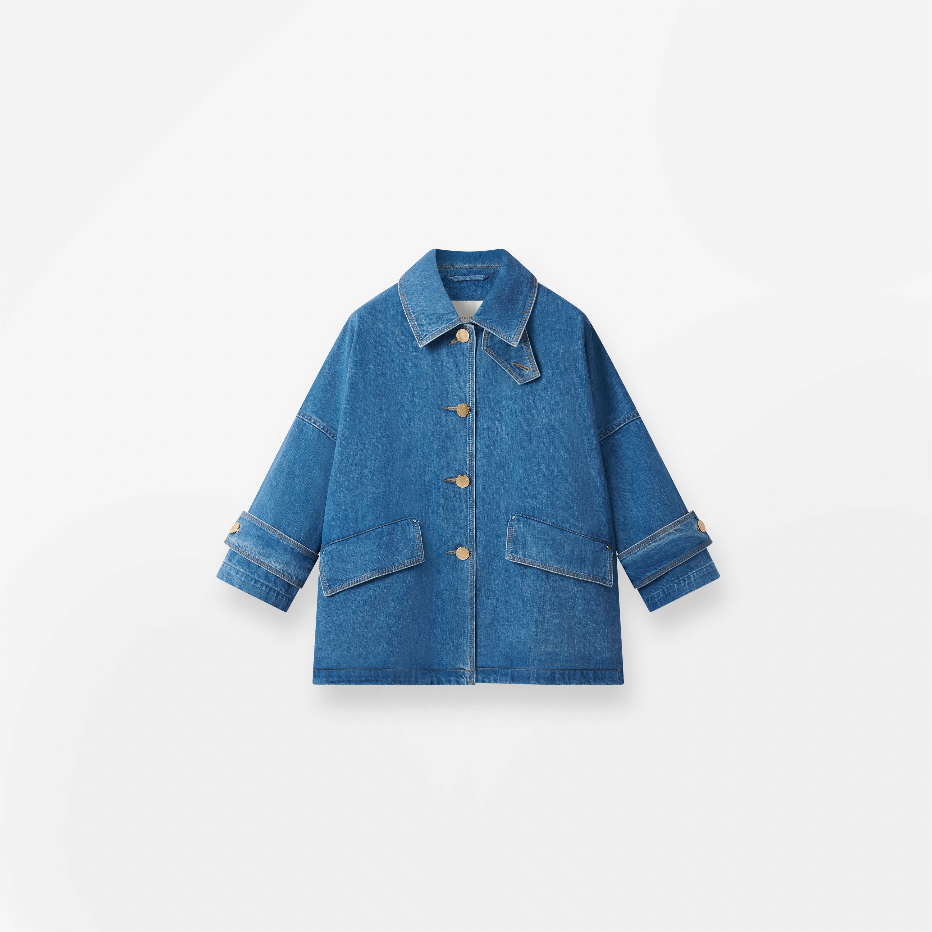 Humbie Cropped Sleeve Denim Jacket