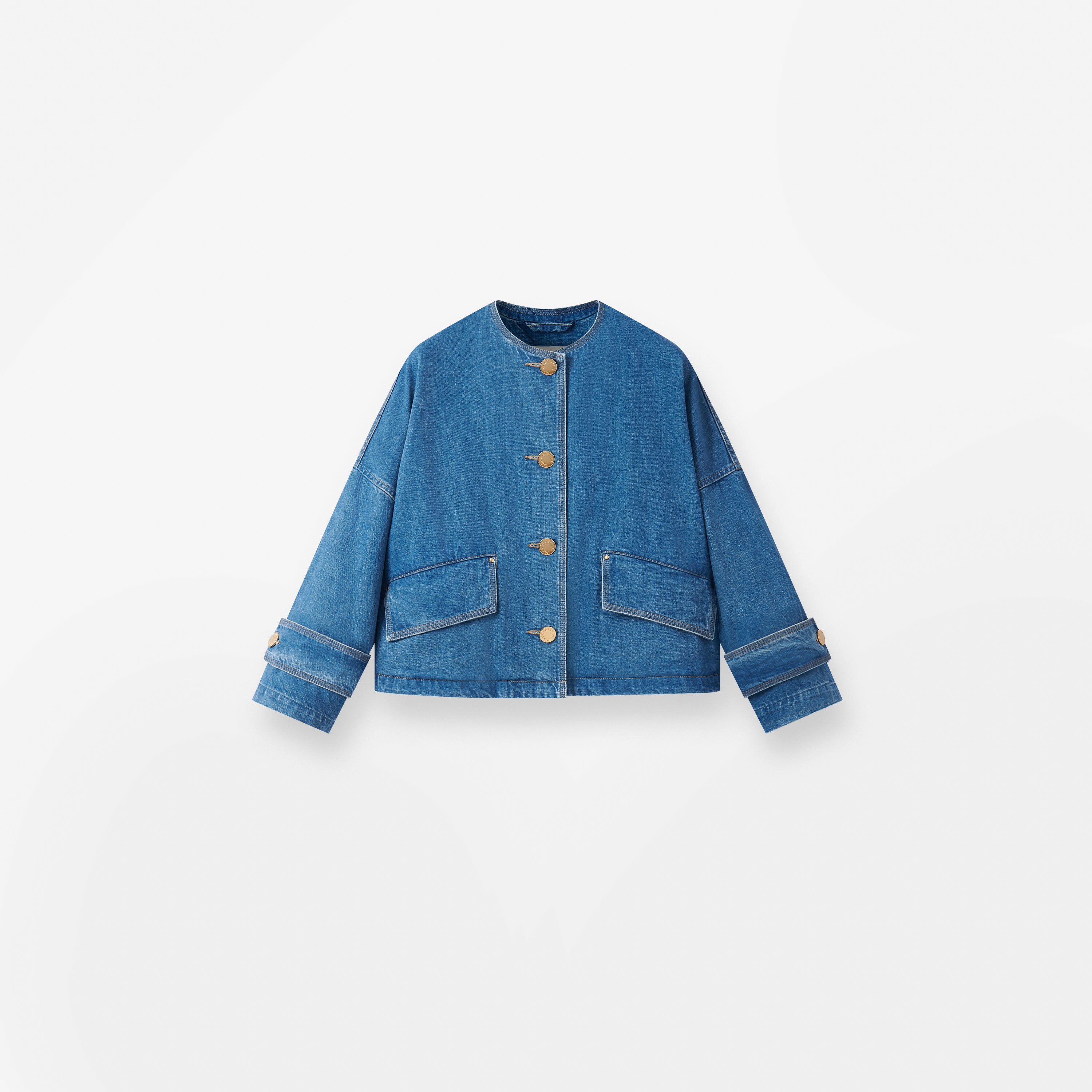 Humbie Collarless Denim Jacket