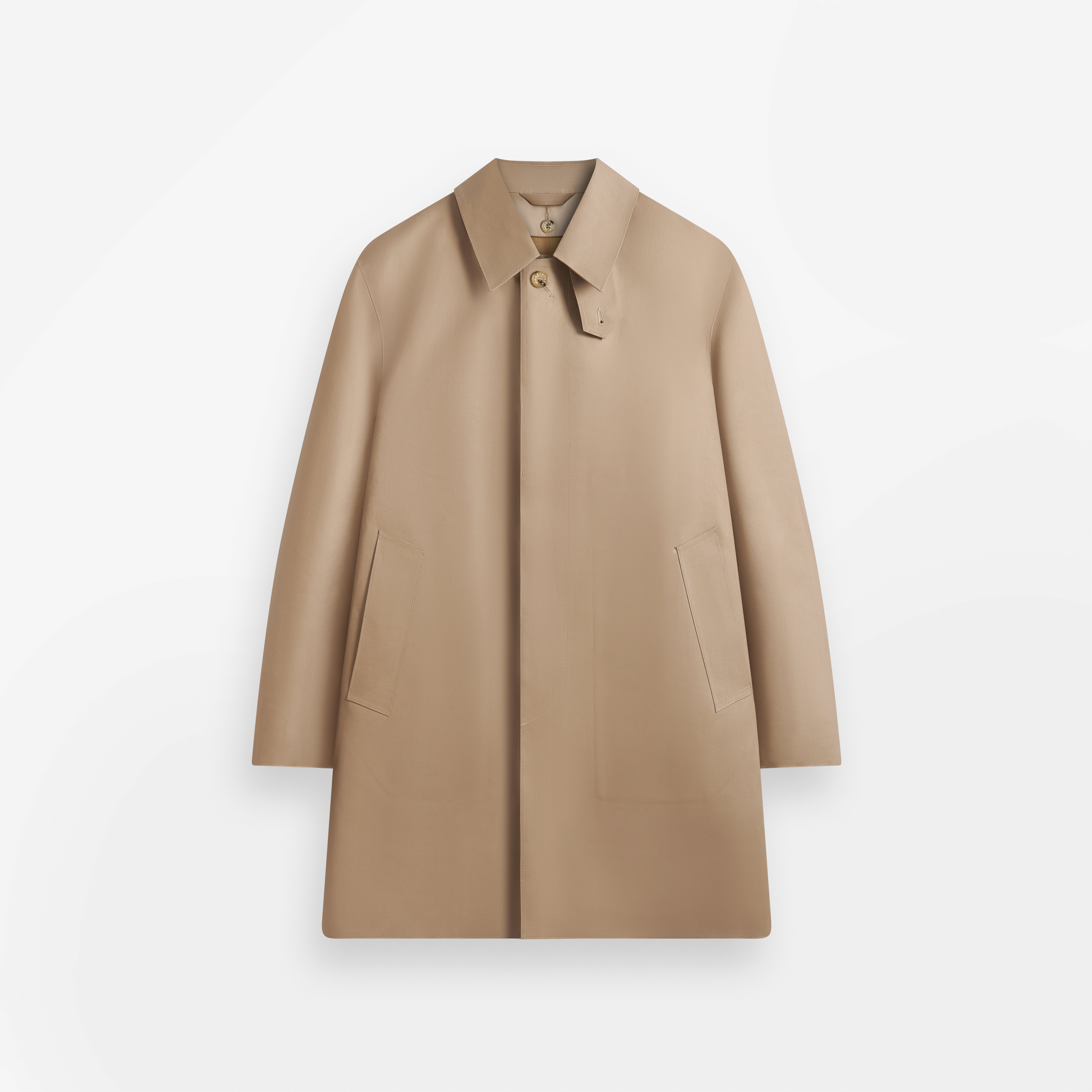 Dunoon Rubberised Mid Length Coat Fawn