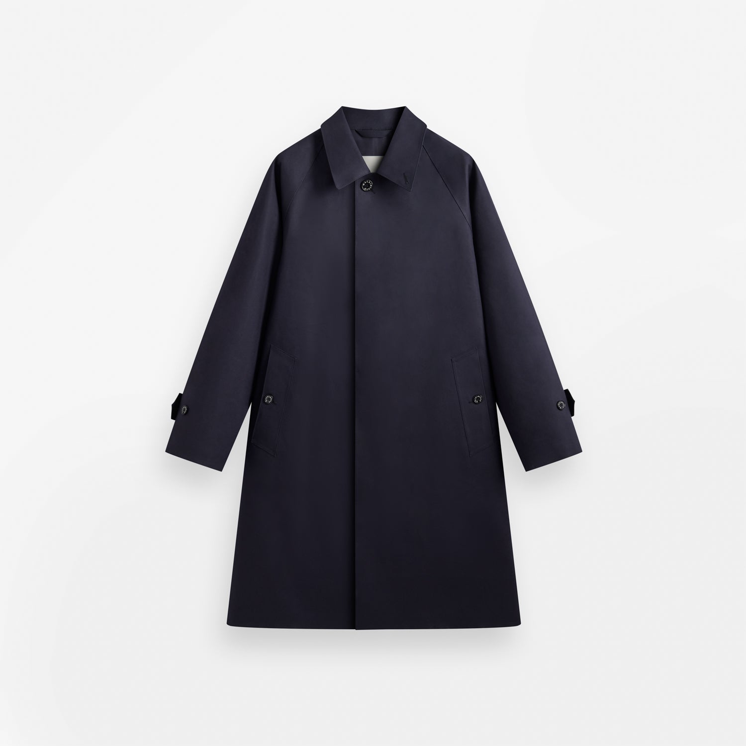 Lauder Rubberised 3/4 Length Oversized Coat Navy