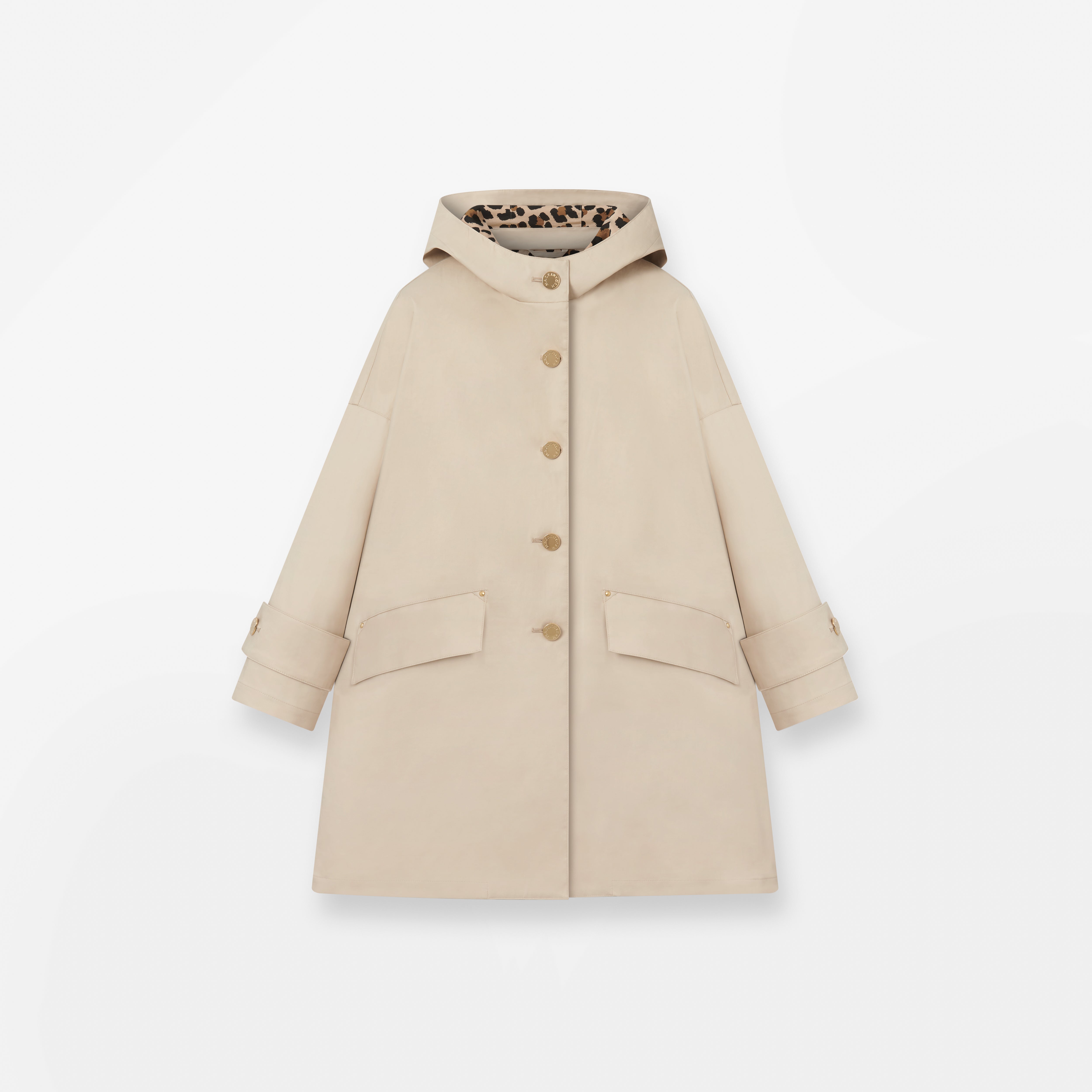 Humbie Raintec Hooded Short Coat Putty